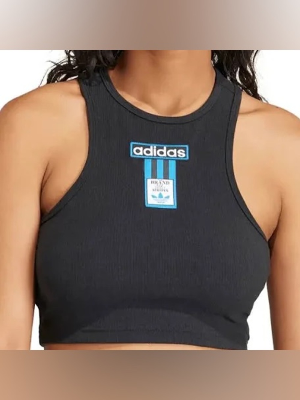 🖤💙Adidas Adibreak Crop Racerback Tank Size Large